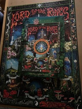 Lord of the Rings Framed Wall Art Print - Green / Red